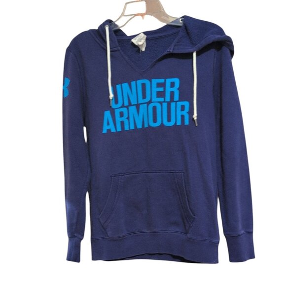 Under Armour Hoodie Fleece Pullover Long Sleeve Drawstring Hoodie with Pouch - Picture 1 of 6